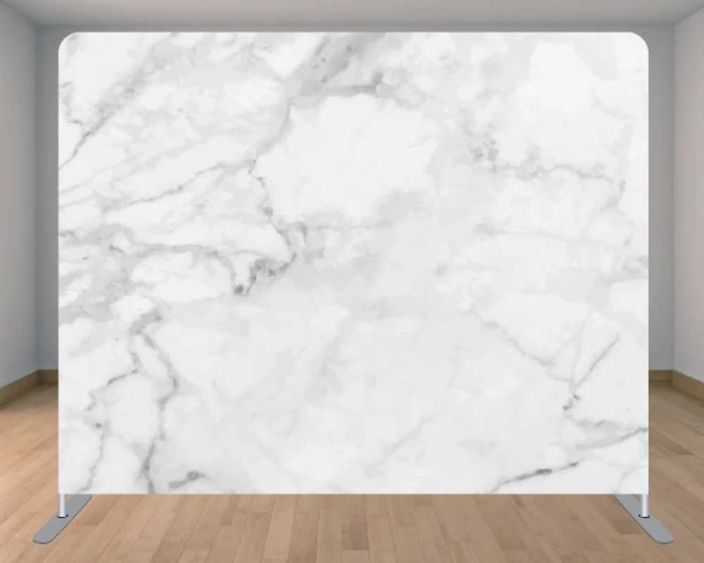 White and gray marble backdrop selection