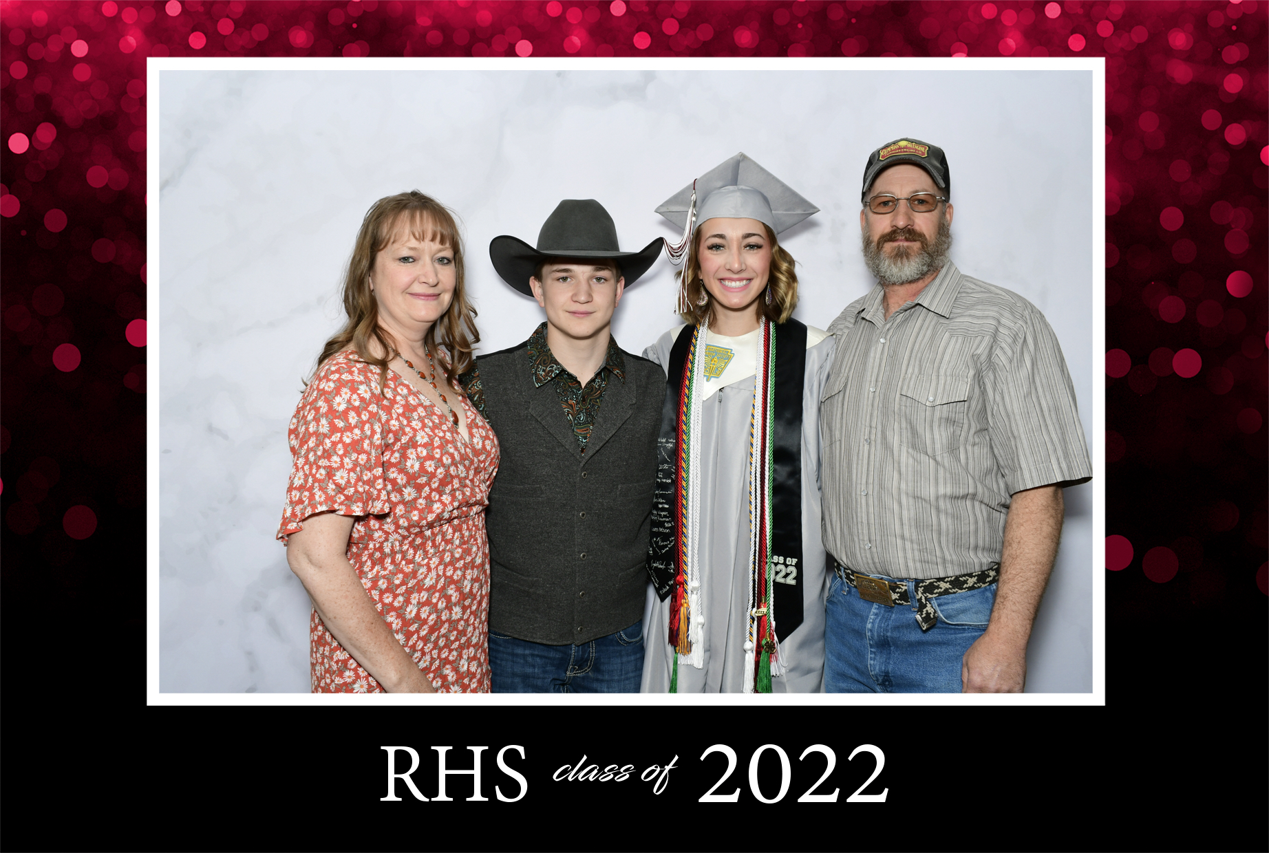 Sample family photo from a HS graduation