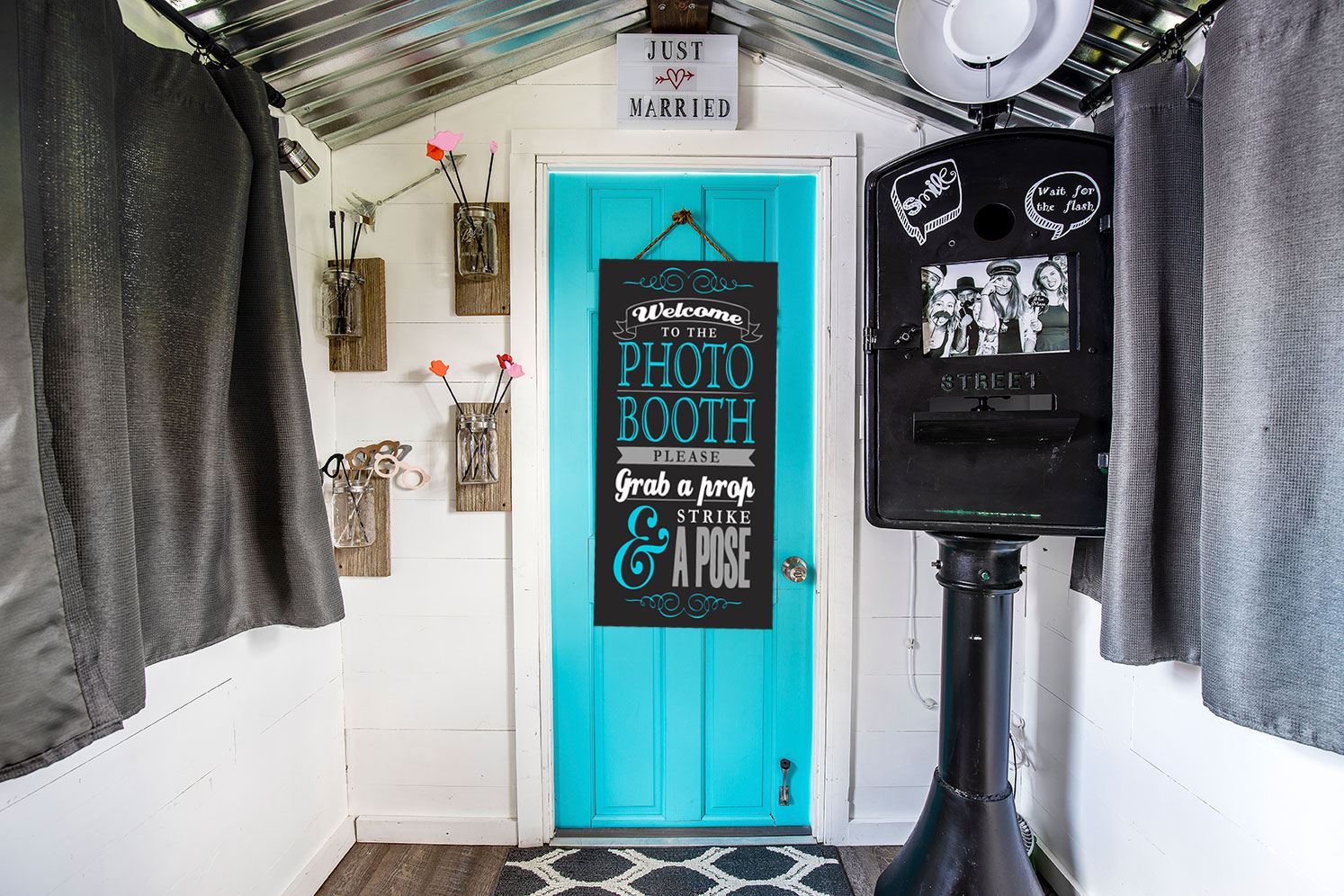Photo of inside of tiny house booth
