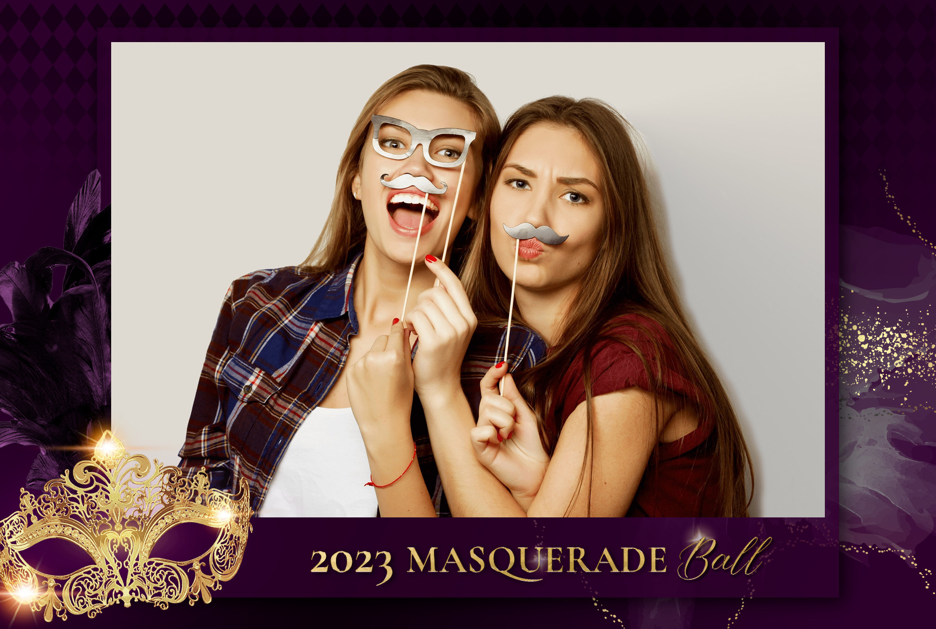 Sample photo from a masquerade ball themed prom