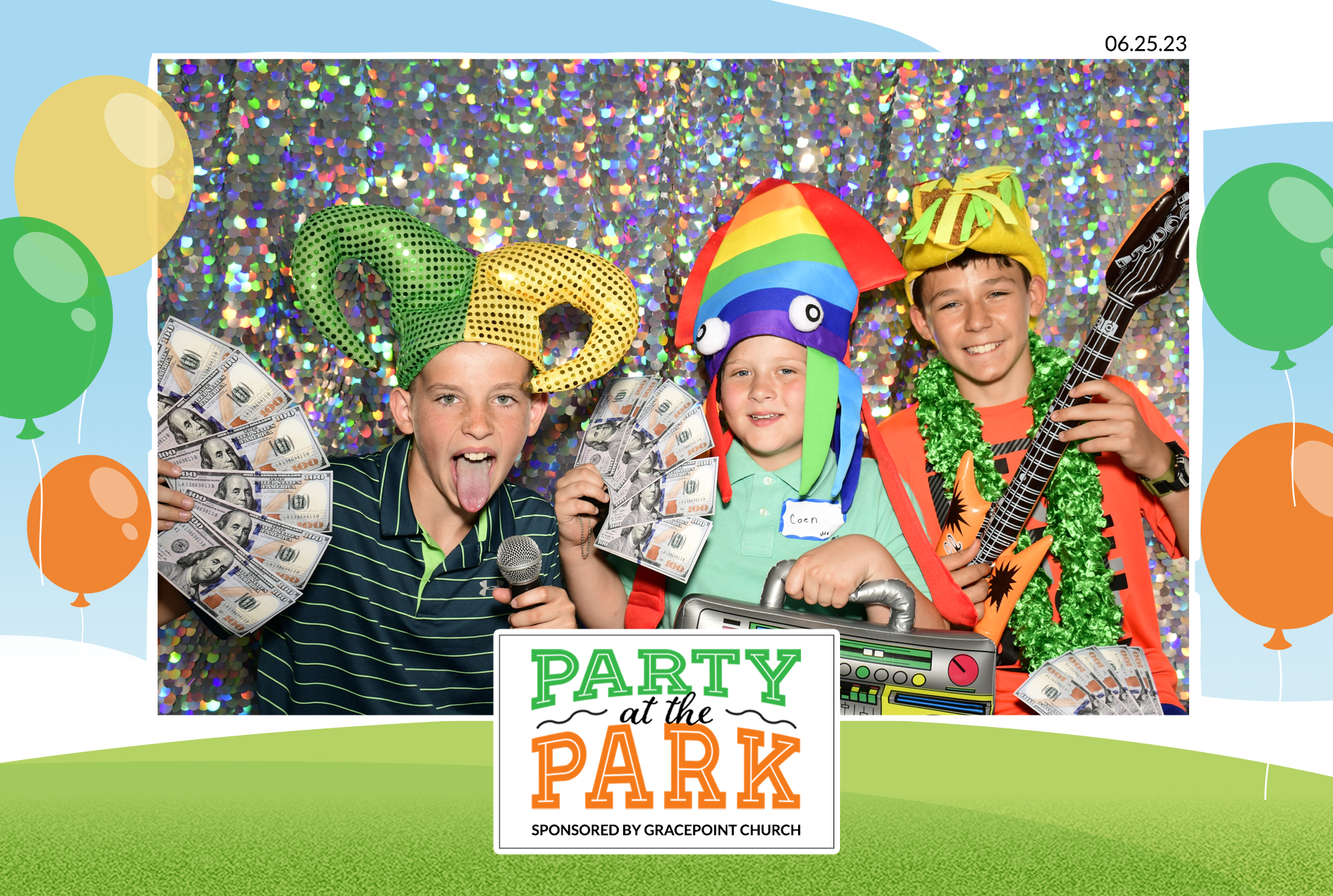 Sample photo from a party at the park
